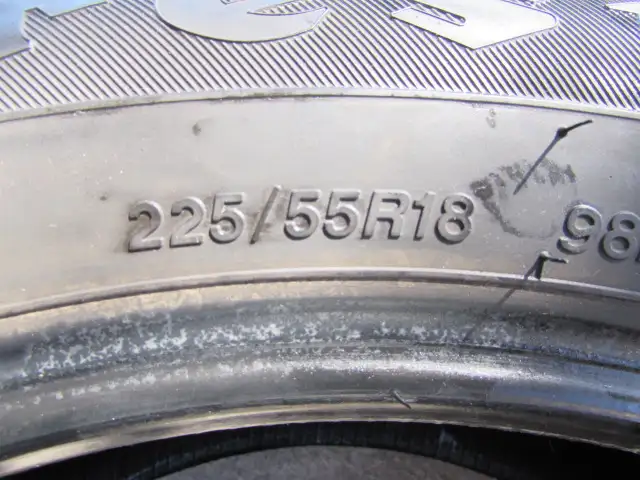 Pair of 225/55-18 Firestone All Seasons tires 90%   tread - Photo 8