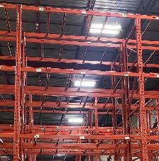 Used 9’ long x 4" thick RediRack pallet racking beams available