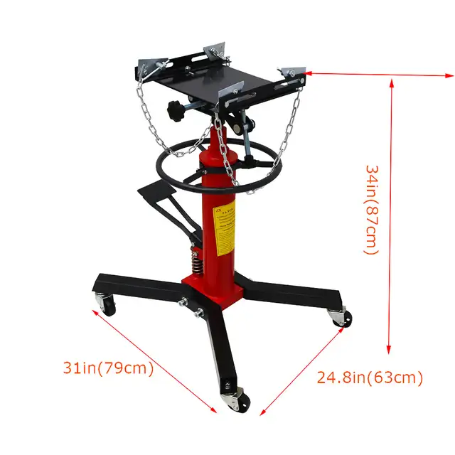1300LB 2 Stage Hydraulic 360°Repair Swivel Wheels Jack 191017 - Photo 5