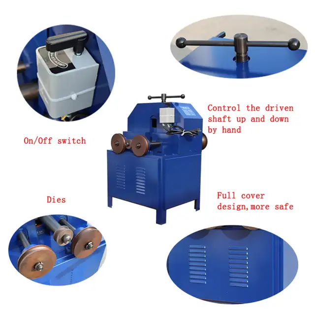 Rolling Pipe Bending Machine with 9 Round & 8 Square Die 190820 - Photo 7