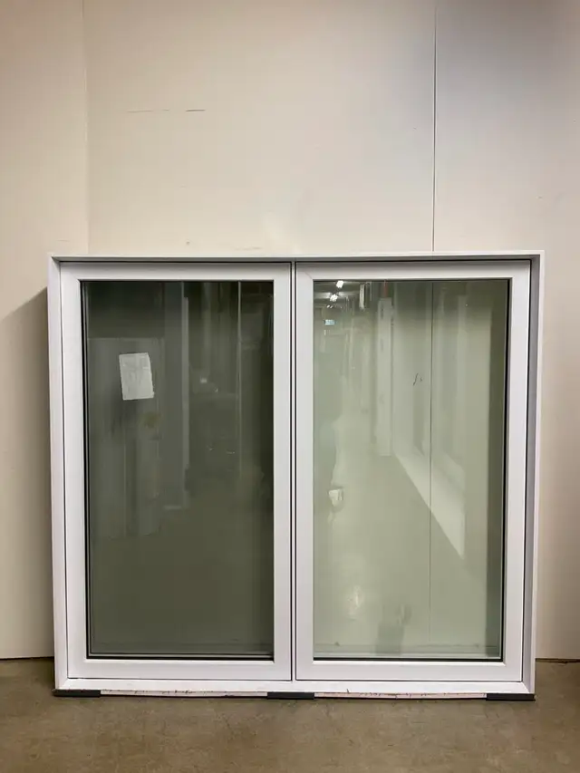 10878BP Fenêtre Battant PVC Blanc 2 sect 1 ouvr 61 x 58