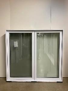 10878BP Fenêtre Battant PVC Blanc 2 sect 1 ouvr 61 x 58