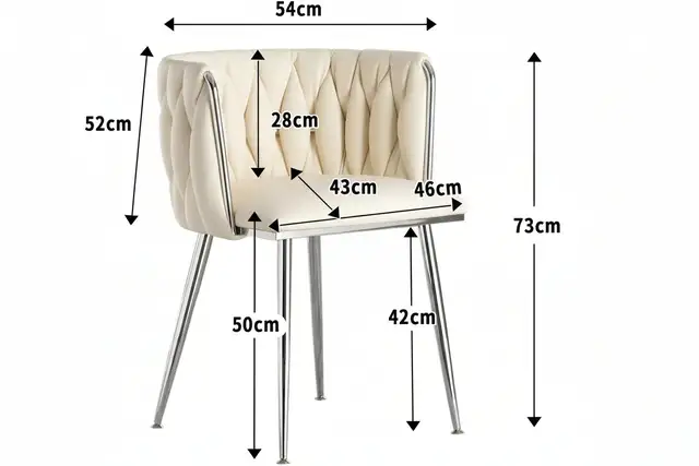 Brand New MMW Dining Chair Silver Metal Legs Selling at $99 - Photo 2