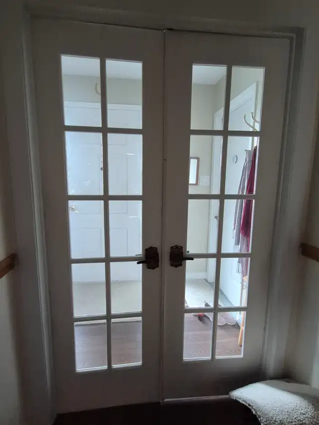 DOUBLE GLASS INSERT DOORS 24 BY 80 SIZE - Photo 2