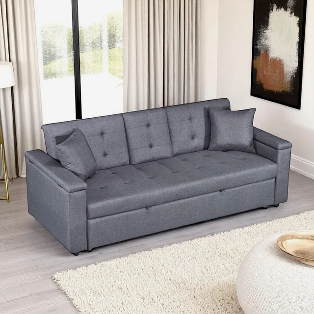 New Comfort Sectional Sleeper Sofa Bed - Grey In Huge Sale - Photo 3