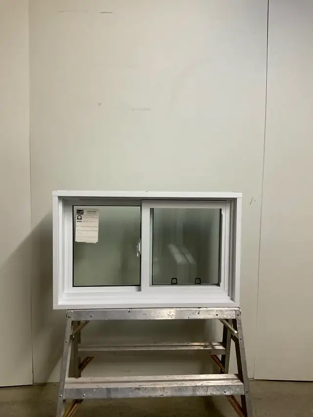 10837CP Fenêtre Coulissante PVC Blanc 2 sect 1 ouv 31 7/8x19 7/8 - Photo 2