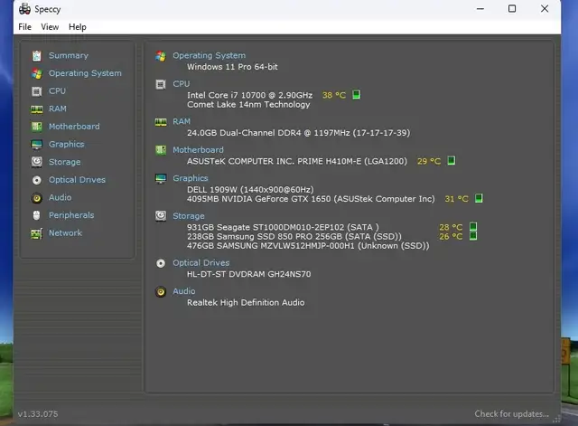 10th gen Intel i7 4.8GHz 6 core  24gigs DDR4  M.2SSD GTX 1650 - Photo 3