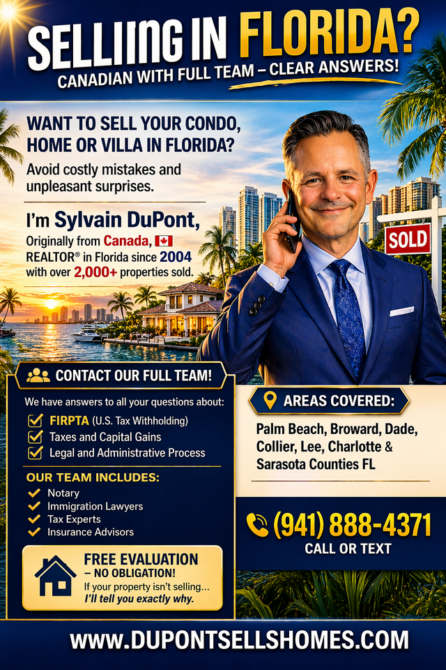 CANADIAN OWNERS - SELLING YOUR FLORIDA HOME?