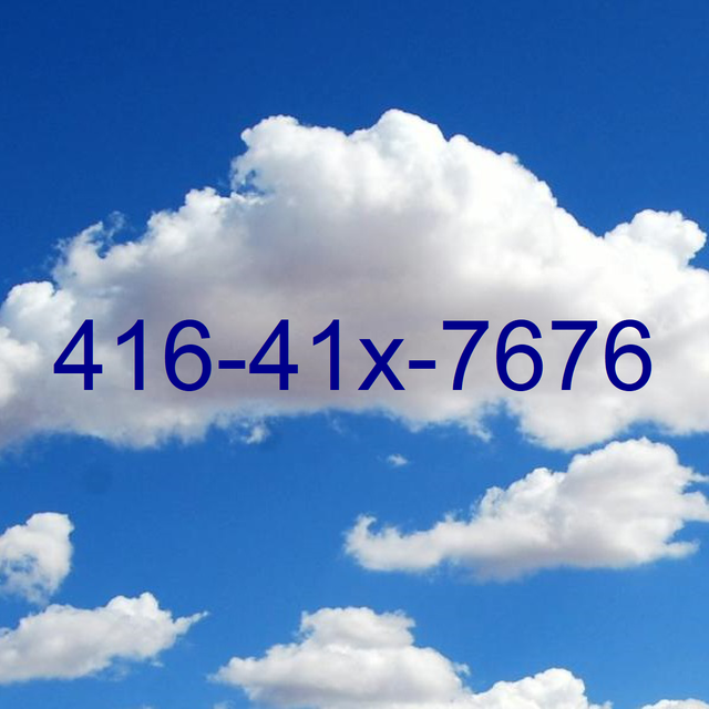 Easy Memorable ViP 647 Toronto 416 Phone Numbers