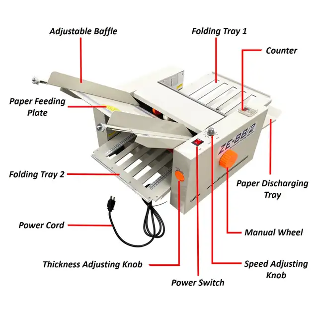 Automatic Paper Folding Machine 110V 122131 - Photo 10