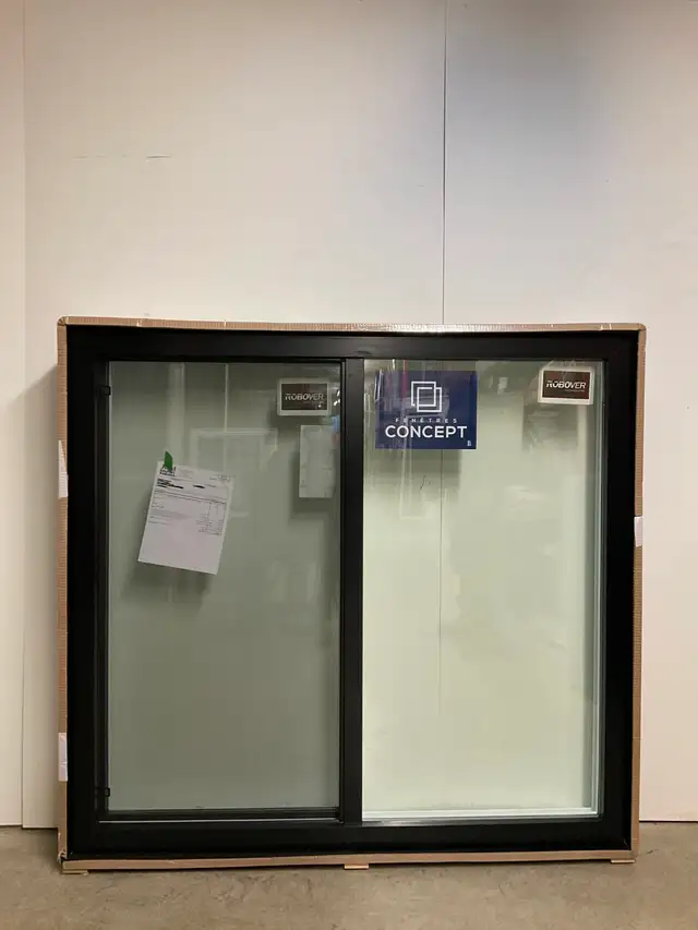 10731CH Fenêtre Coulissante HYBRIDE Noir  60 1/4 x 56