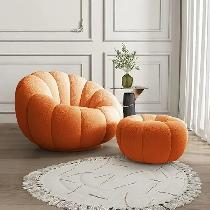 Brand New Elegant & Comfort Pumpkin Chair Couch w/Stool $299