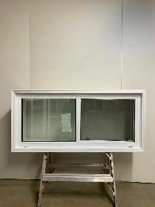 10715CP Fenêtre Coulissante PVC Blanc 2 sect 1 ouvr 57 x 26 1/2