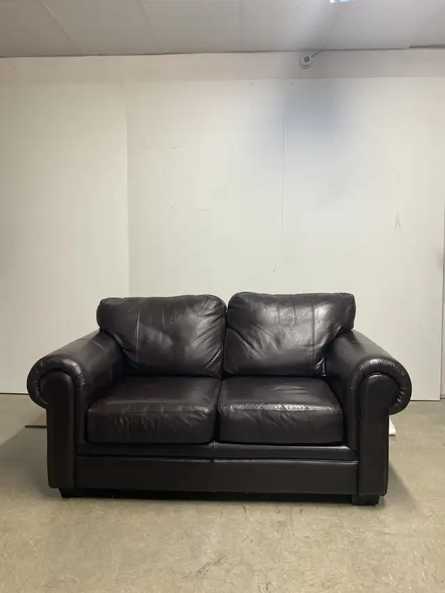 Causeuse  en cuir Brun Marron