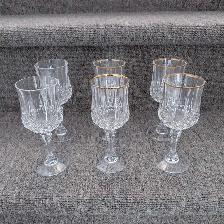 6 coupes à vin Cristal d'Arques Paris