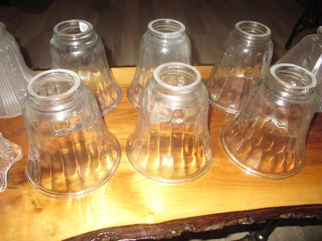 ANTIQUE VINTAGE 2 1/4' GLASS SHADES BRIDGE LAMP CEILING FIXTURES - Photo 3