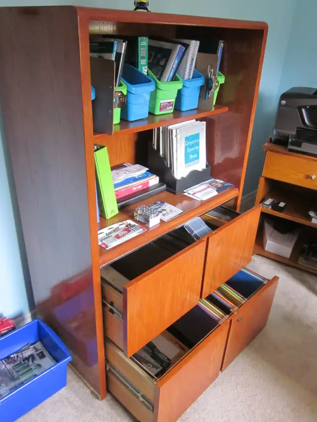 Office Bookcase w/ 2 Drawers - Photo 2