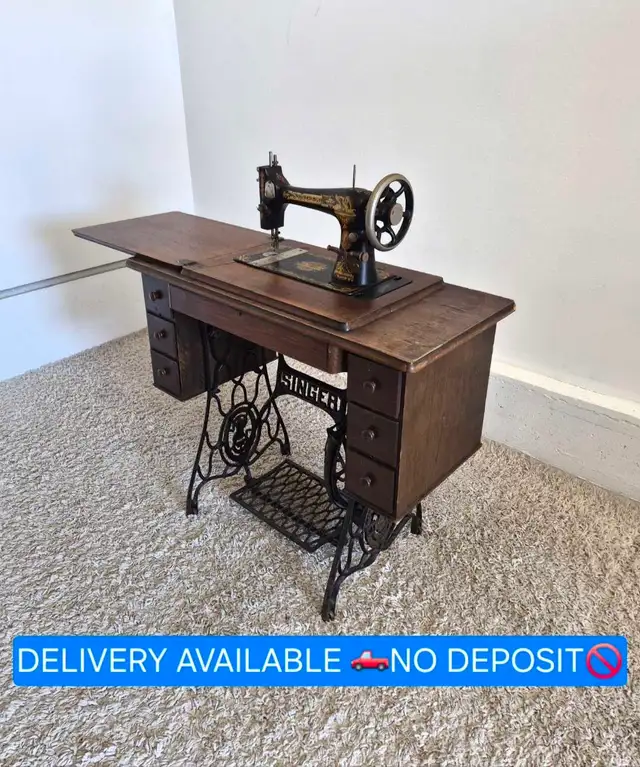 DELIVERY AVAILABLE Singer Treadle Vintage Sewing Machine Antique