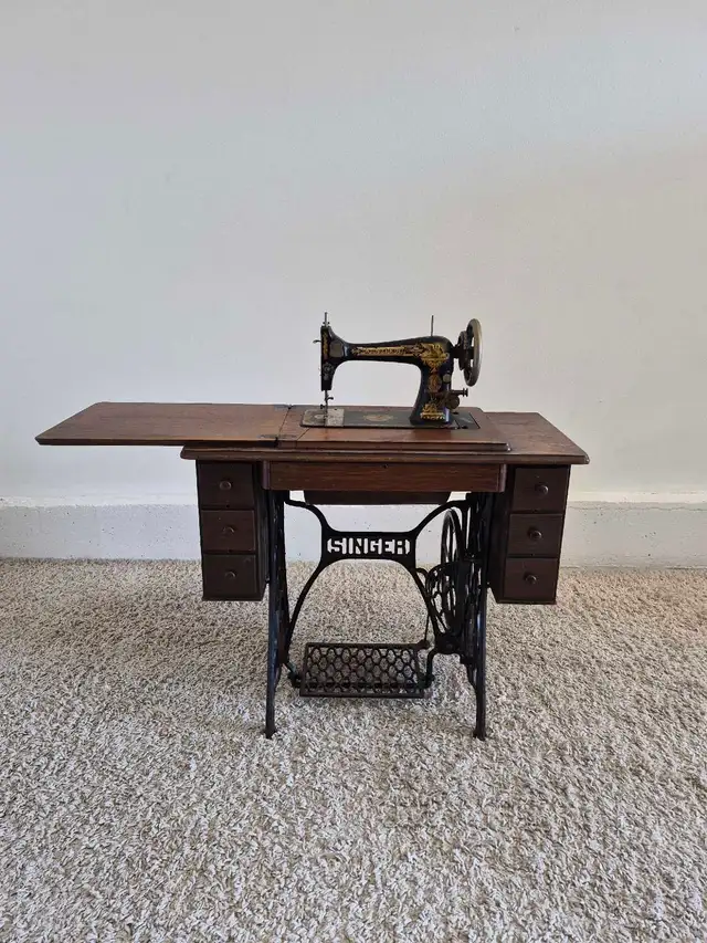 DELIVERY AVAILABLE Singer Treadle Vintage Sewing Machine Antique - Photo 3