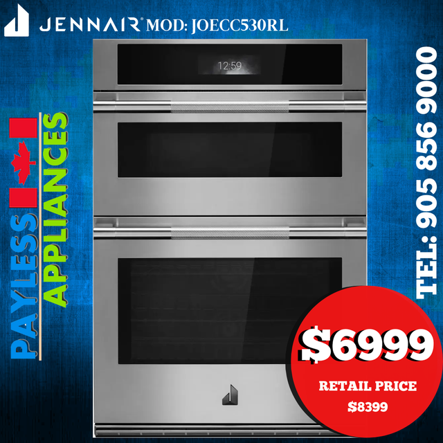 Jenn Air Rise JOECC530RL 30' Smart Microwave Wall Oven Combo Wit