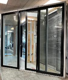 1440PP Porte patio Hybride 9’ Noire 107 3/16×95 1/2 ouv. Gauche