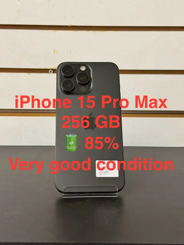 iPhone 15 Pro Max 256 GB battery health 85% very good condition