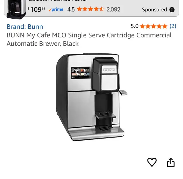 Brand New Bunn My Cafe Single Serve Auto Brewer Kcup - Photo 2