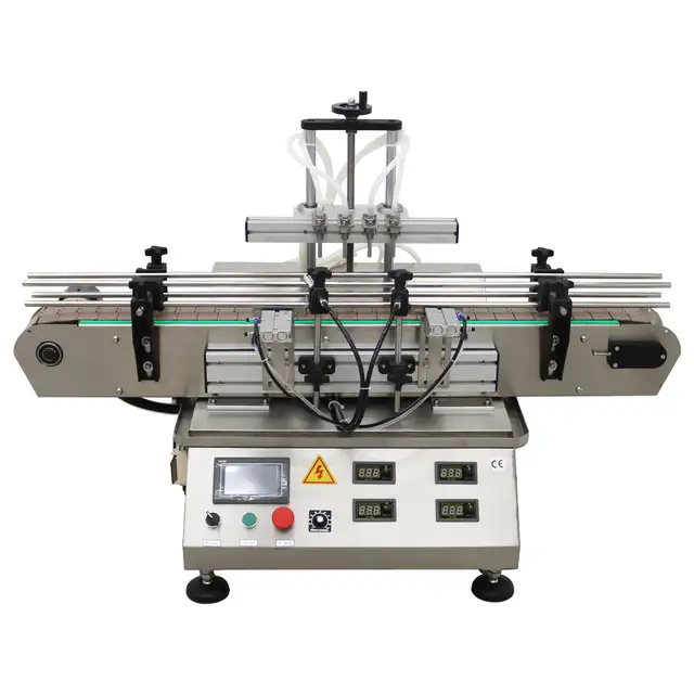 Desktop Four Head Magnetic Pump Liquid Filling Machine 160187