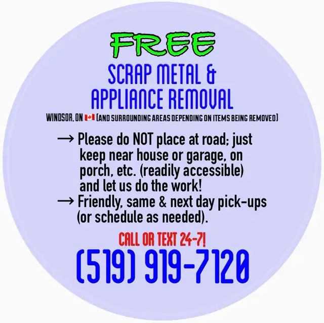 SCRAPPER: (519) 919-7120 FREE Appliance & Scrap Metal Pick Up - Photo 10