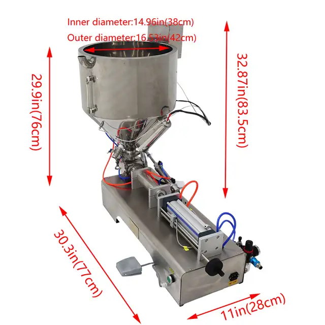 10-300ml Paste Filling Heating Machine Piston Filler 110V 160438 - Photo 2
