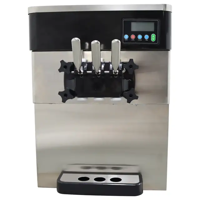 2 1Flavors Stainless Steel Soft Ice Cream Machine 3 Heads 210185 - Photo 2