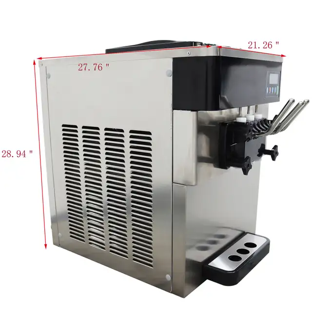 2 1Flavors Stainless Steel Soft Ice Cream Machine 3 Heads 210185 - Photo 5