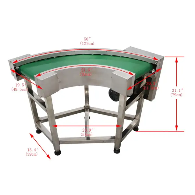 90 °Change Direction PVC Conveyor 110V Belt Transport 230143 - Photo 2