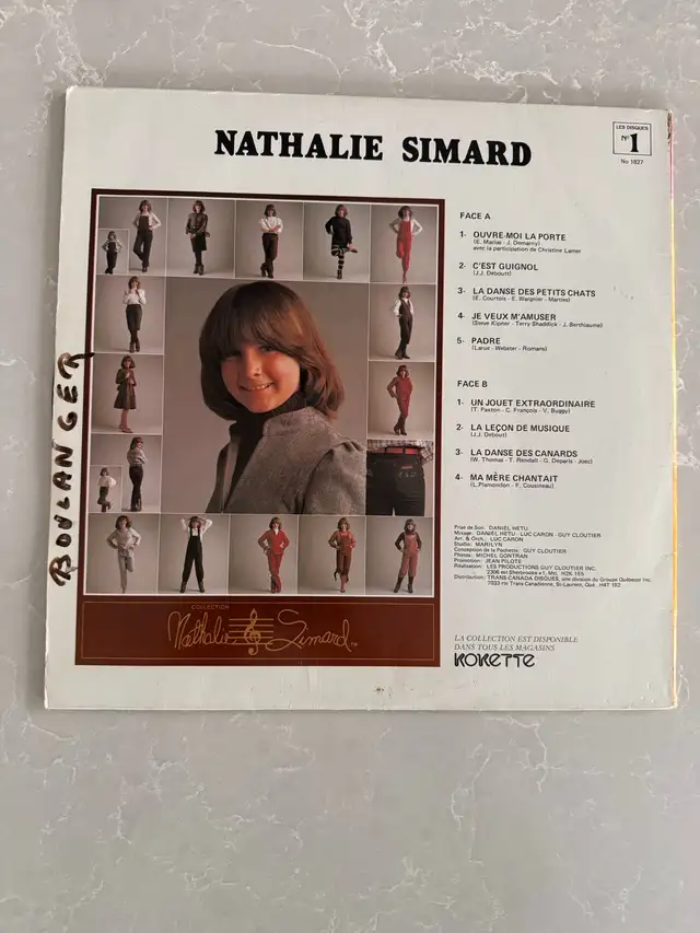 Collection de 3 Disques vinyle Nathalie Simard Emfants