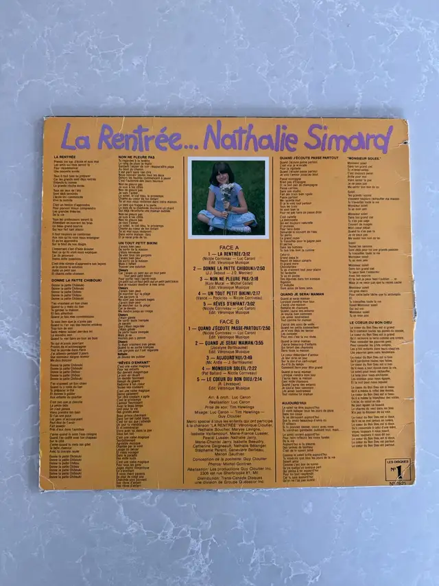 Collection de 3 Disques vinyle Nathalie Simard Emfants - Photo 5