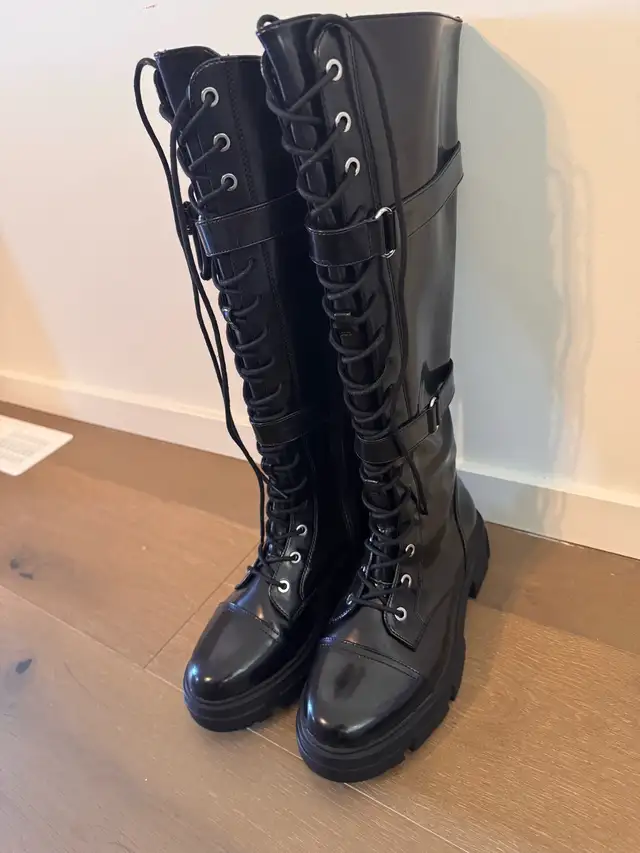 Aldo Knee-High Combat Boots – Like New (Worn Once)