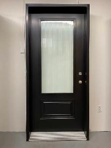 1430PA Porte d’acier 36G Noire Verre style Masterline  23×49