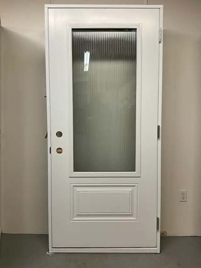 1430PA Porte d’acier 36G Noire Verre style Masterline  23×49 - Photo 2