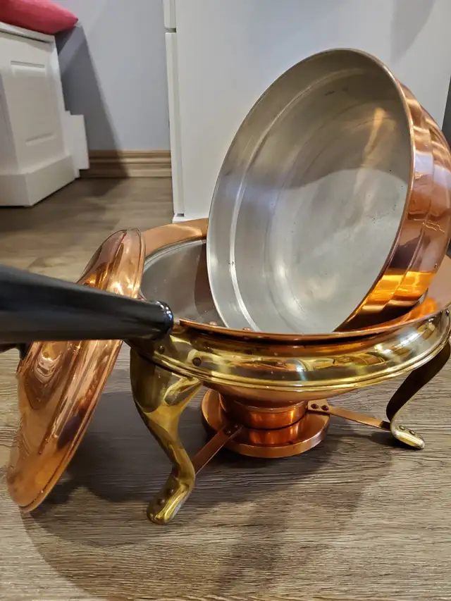 BRASS FONDUE POTS VARIOUS SIZES LIKE NEW - Photo 5