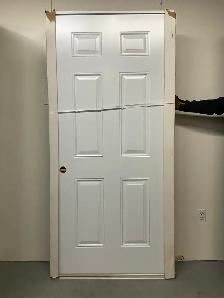 1427PA Porte d’acier 36″D Porte cabanon seuil plat alum anodisé