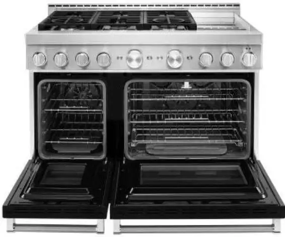 Kitchenaid Gas Range KFGC558JSS 48' Slide In Self Clean & Convec - Photo 3