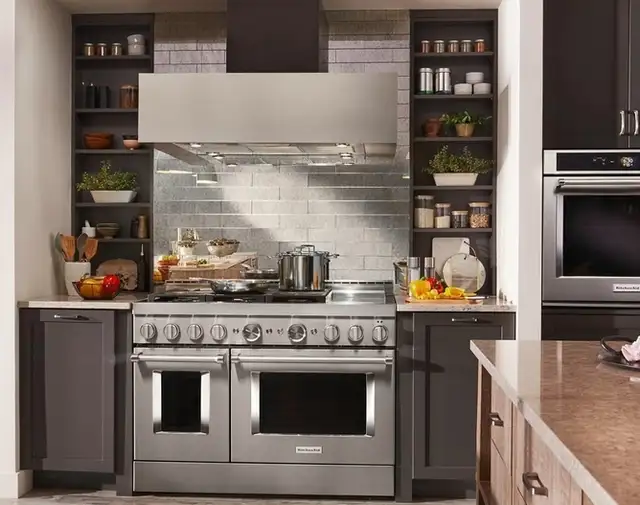 Kitchenaid Gas Range KFGC558JSS 48' Slide In Self Clean & Convec - Photo 5