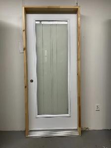 1397PA Porte d’acier 34″D Sérigraphie ligne clair vertical 23×65