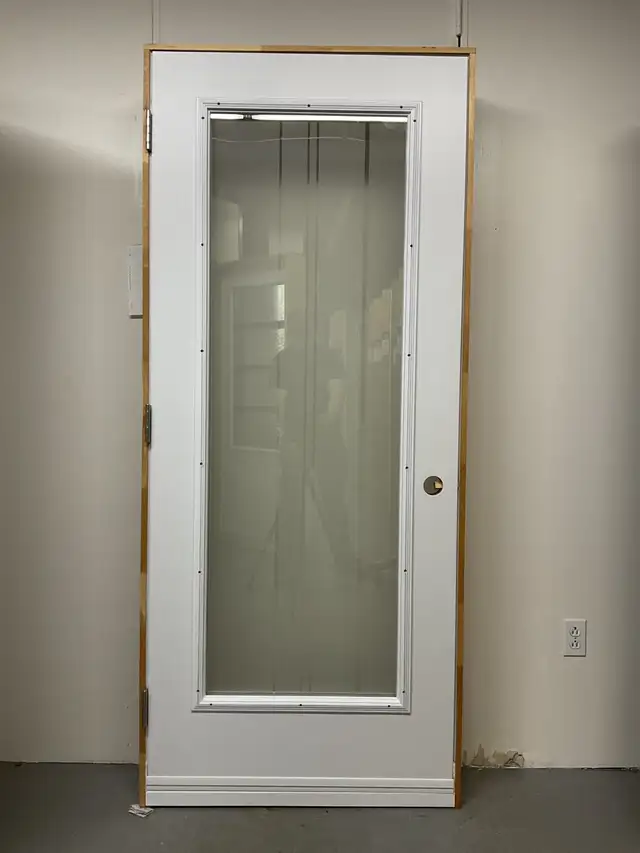 1397PA Porte d’acier 34″D Sérigraphie ligne clair vertical 23×65 - Photo 2