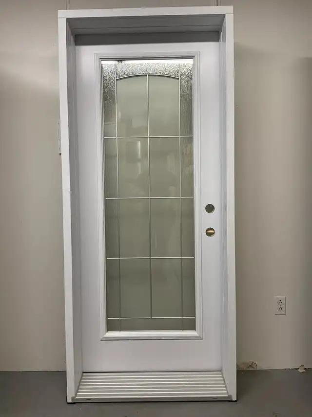 1365PA Porte d’acier 34″G Blanche Beatrice plomb 23×65