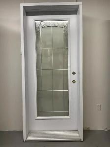 1365PA Porte d’acier 34″G Blanche Beatrice plomb 23×65