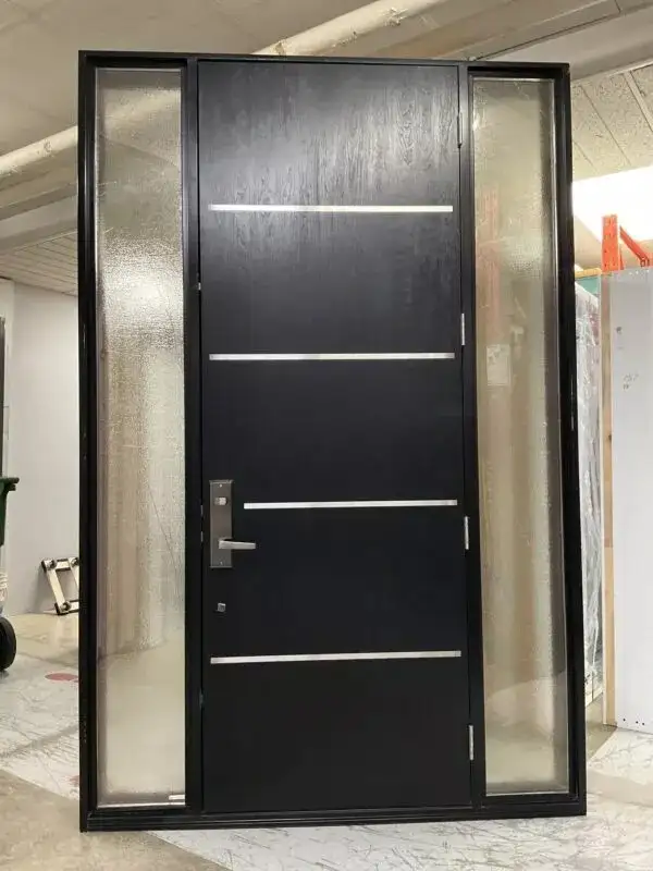 1359PA Porte d’acier 34″G Fini bois Fibre de verre Clenche 265$ - Photo 2