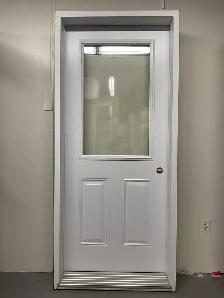 1303PA Porte d’acier 34 Blanche Clair 23×37  Gauche et Droite