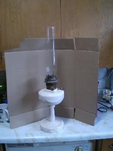 ALADDIN ANTIQUE OIL LAMP- LINCOLN DRAPE-NO SHADE- $75