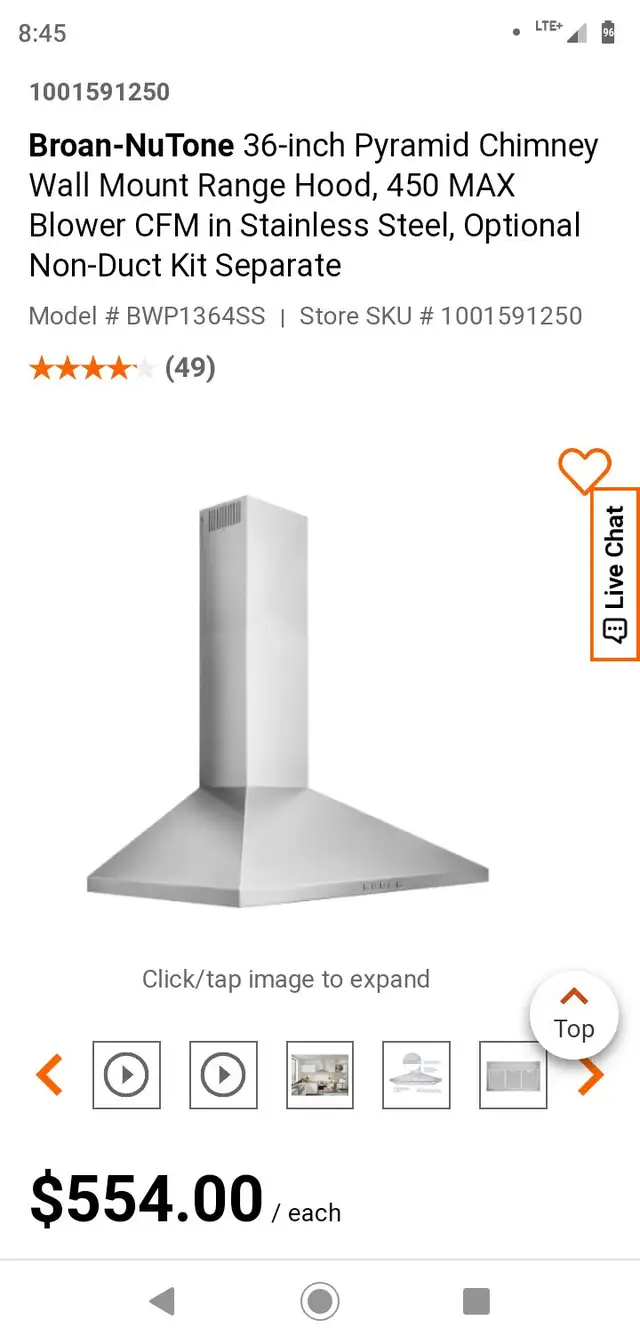 36 INCH RANGE HOOD - Photo 2